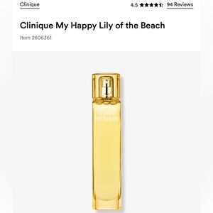 NIB NWT Sealed Clinique MY HAPPY Lily of the Beach